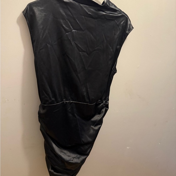 SHEIN Black faux leather Midi Dress - Picture 3 of 5